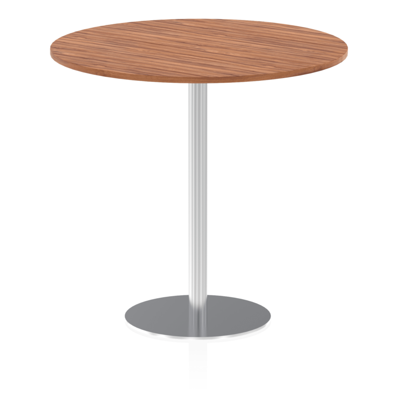 Italia Round Poseur Table Silver Leg - Image 44