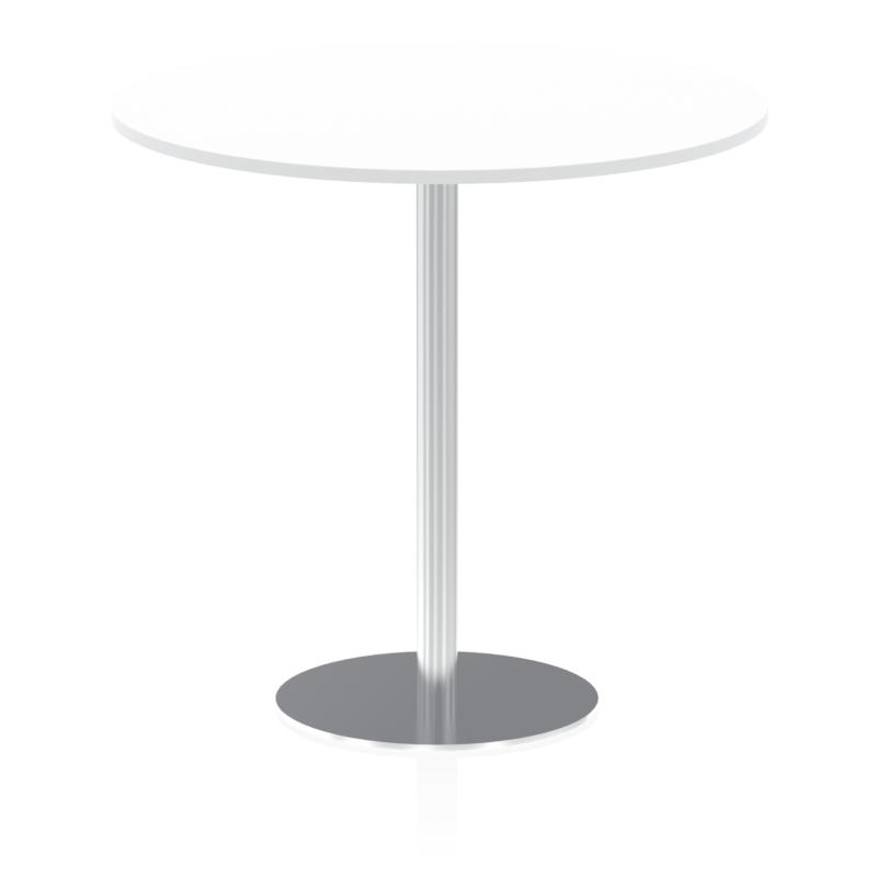 Italia Round Poseur Table Silver Leg - Image 45