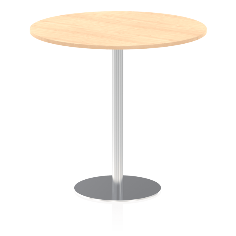Italia Round Poseur Table Silver Leg - Image 46