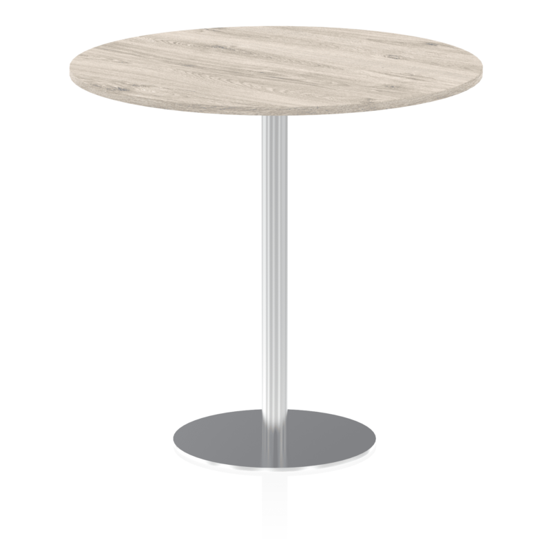 Italia Round Poseur Table Silver Leg - Image 48