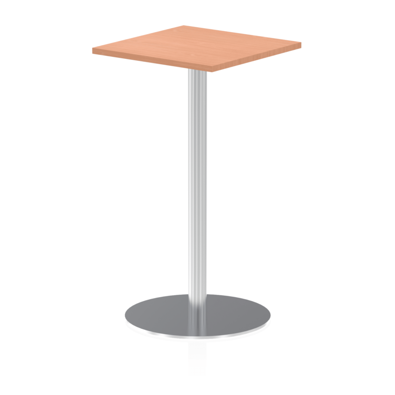 Italia Square Poseur Table Silver Leg - Image 7