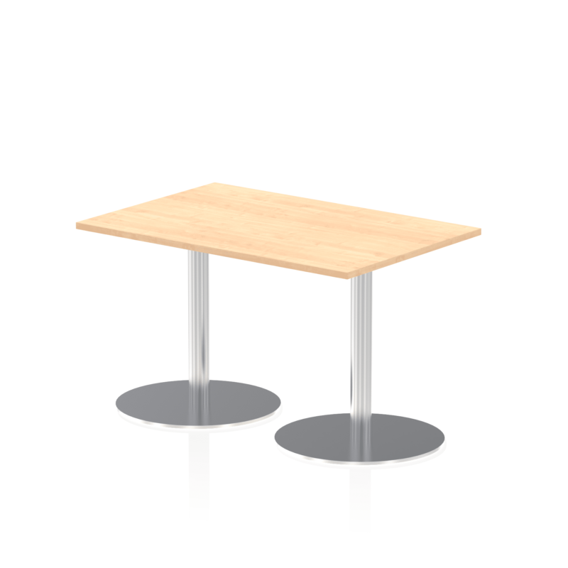 Italia Rectangular Poseur Table Silver Leg - Image 4