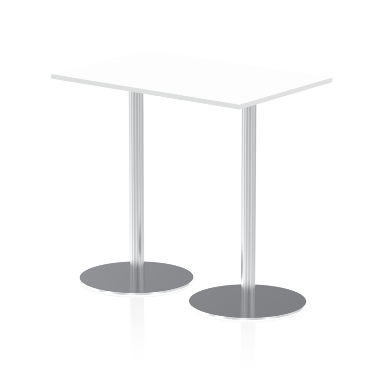 Italia Rectangular Poseur Table Silver Leg - Image 9