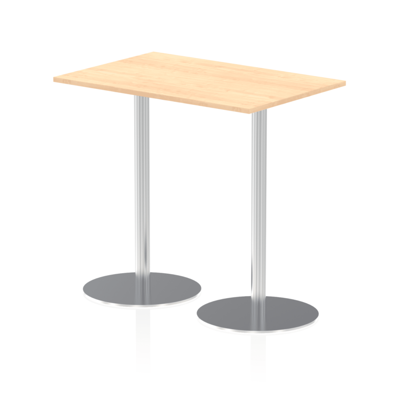 Italia Rectangular Poseur Table Silver Leg - Image 10