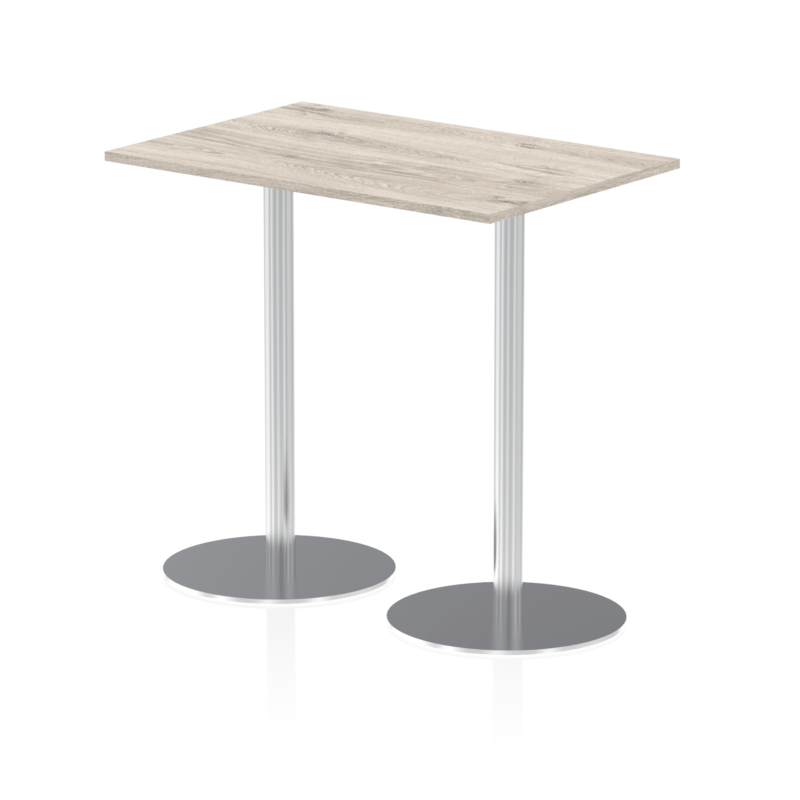 Italia Rectangular Poseur Table Silver Leg - Image 12