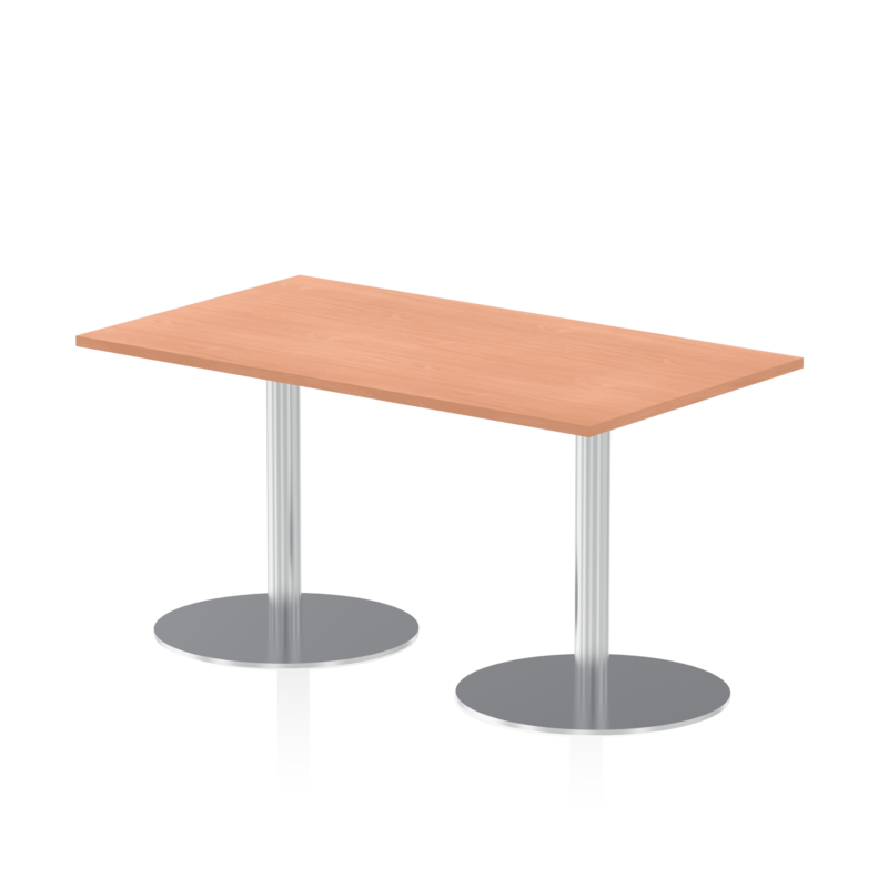 Italia Rectangular Poseur Table Silver Leg - Image 13