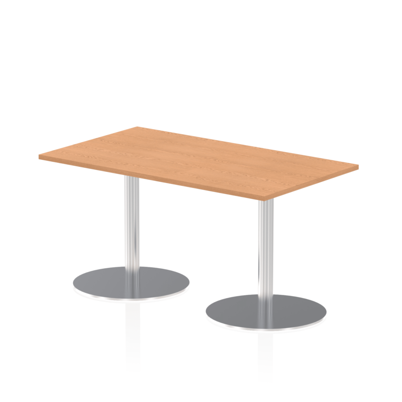 Italia Rectangular Poseur Table Silver Leg - Image 17
