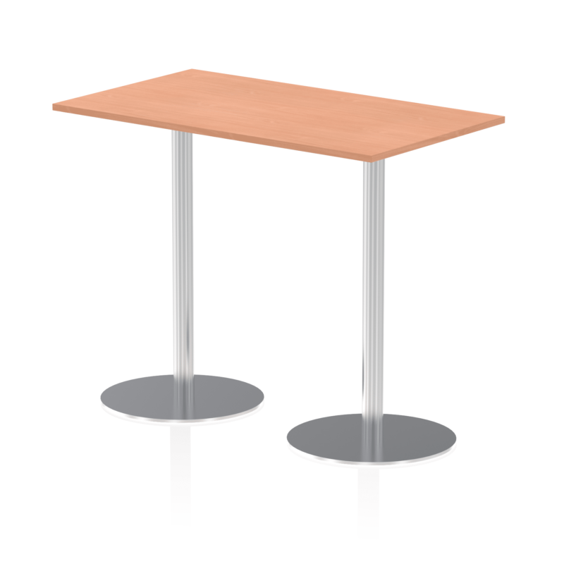 Italia Rectangular Poseur Table Silver Leg - Image 19