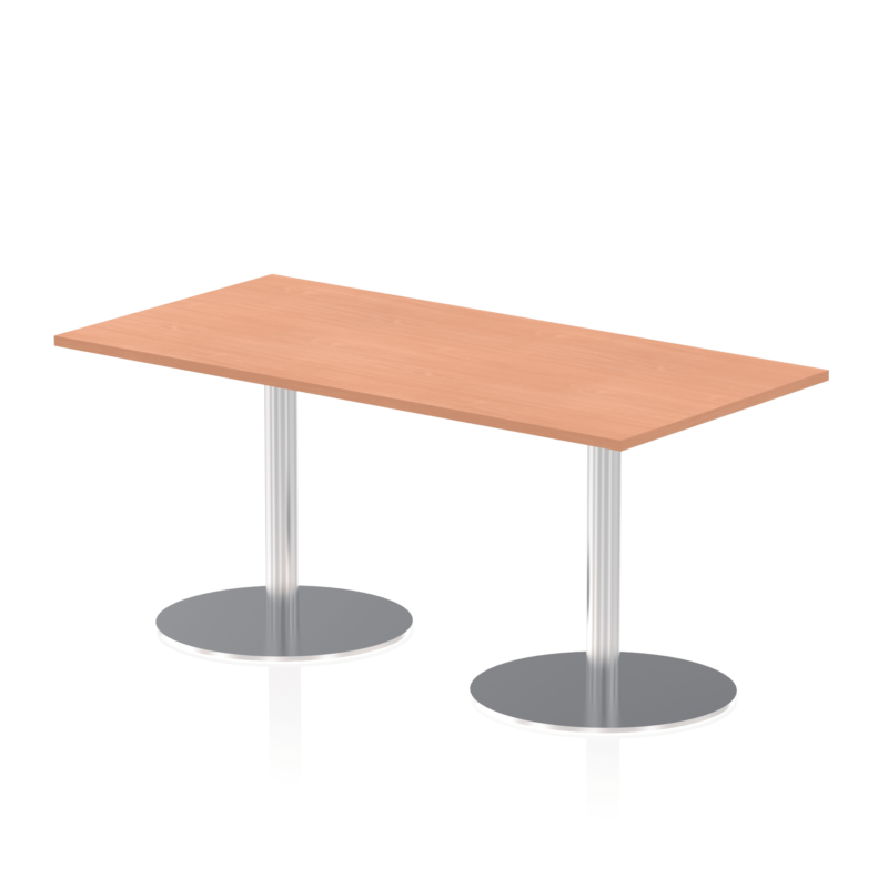 Italia Rectangular Poseur Table Silver Leg - Image 25
