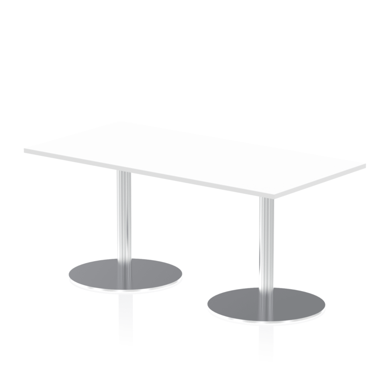 Italia Rectangular Poseur Table Silver Leg - Image 27