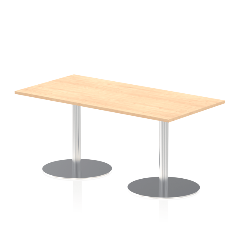 Italia Rectangular Poseur Table Silver Leg - Image 28