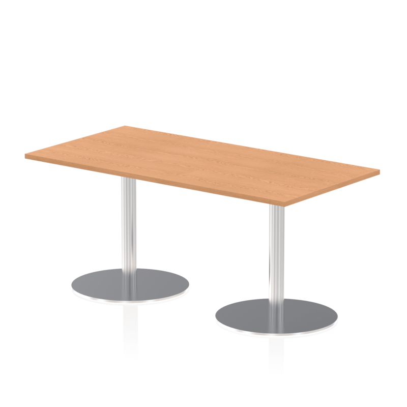 Italia Rectangular Poseur Table Silver Leg - Image 29