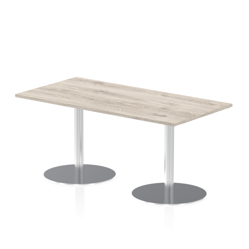 Italia Rectangular Poseur Table Silver Leg - Image 30