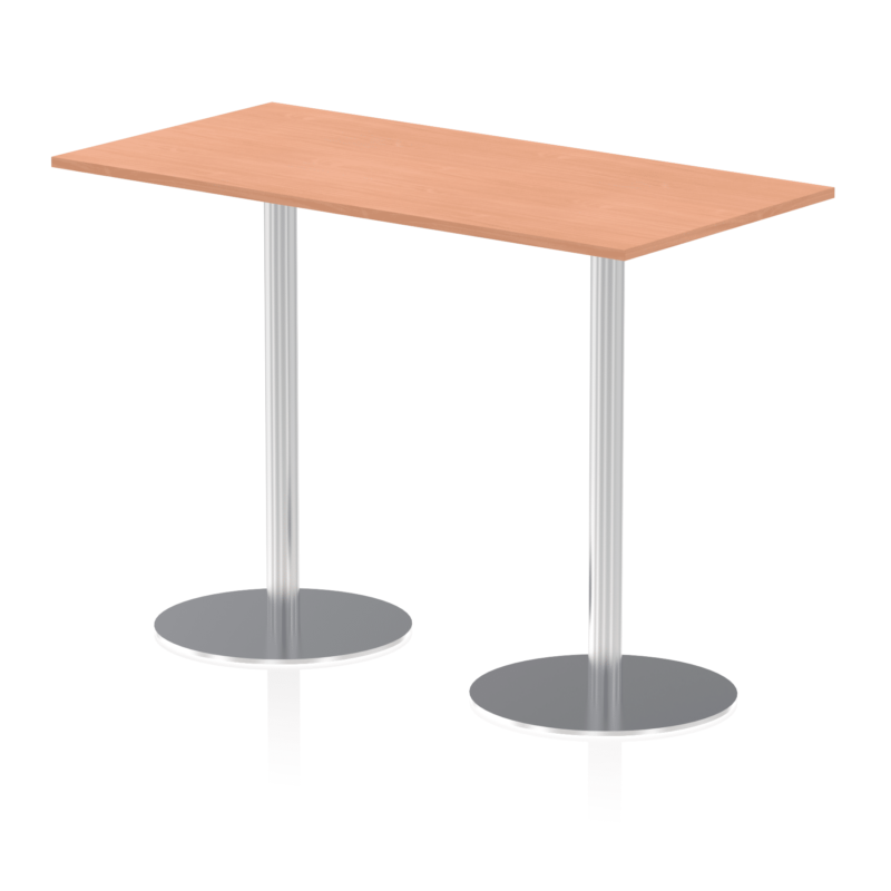 Italia Rectangular Poseur Table Silver Leg - Image 31