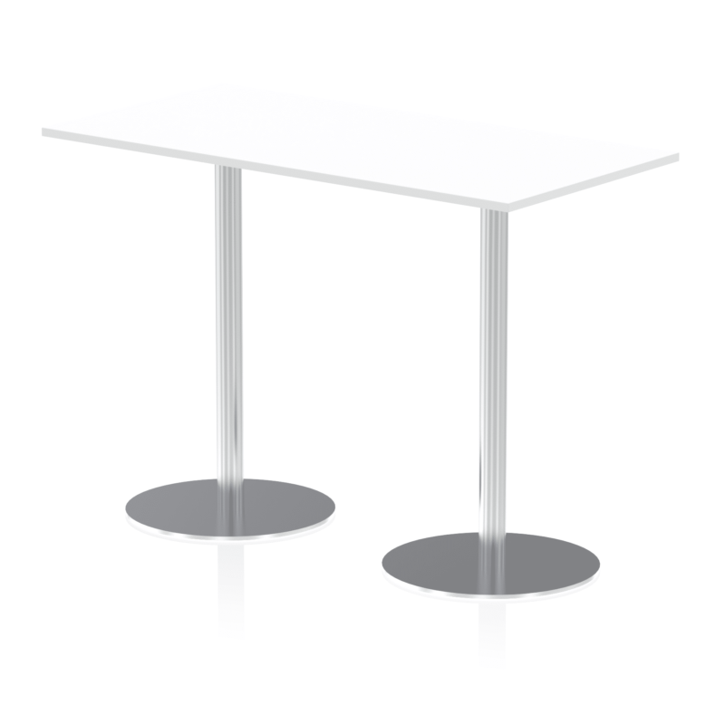 Italia Rectangular Poseur Table Silver Leg - Image 33