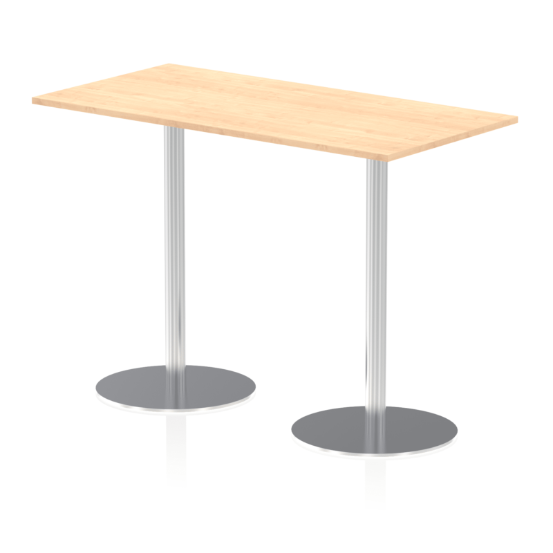Italia Rectangular Poseur Table Silver Leg - Image 34