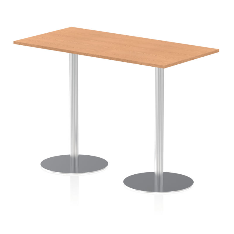 Italia Rectangular Poseur Table Silver Leg - Image 35