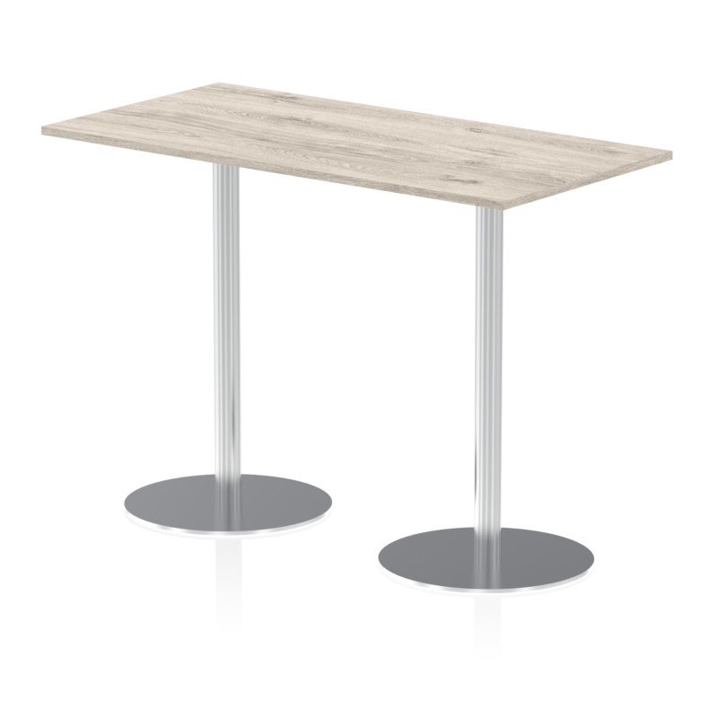 Italia Rectangular Poseur Table Silver Leg - Image 36