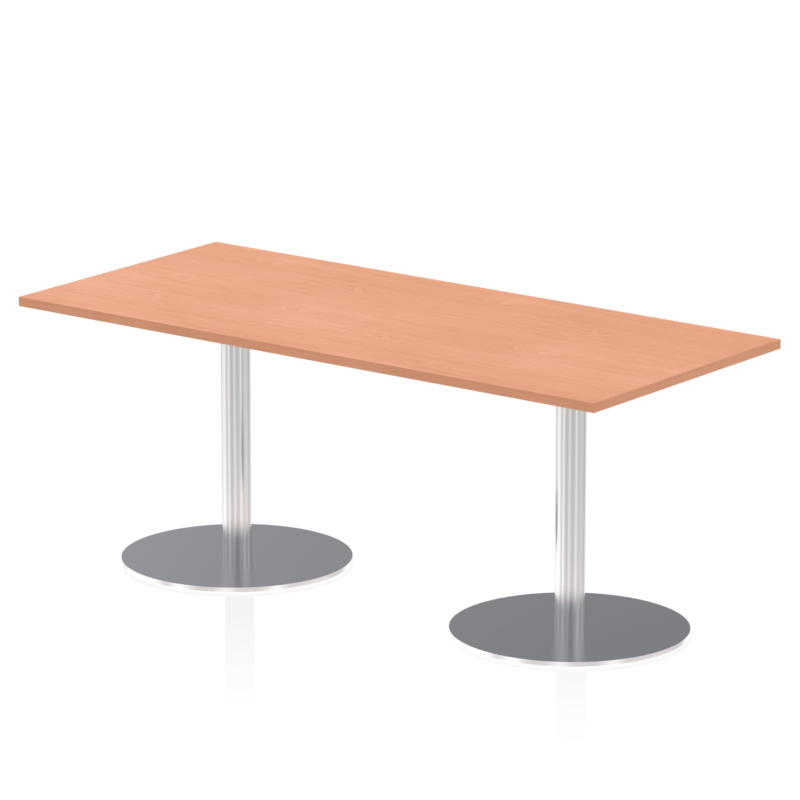 Italia Rectangular Poseur Table Silver Leg - Image 37