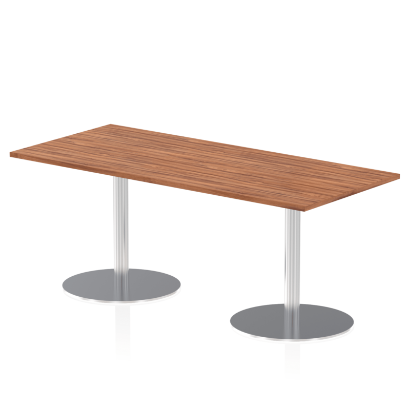 Italia Rectangular Poseur Table Silver Leg - Image 38