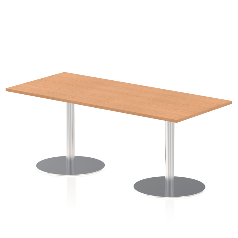 Italia Rectangular Poseur Table Silver Leg - Image 41