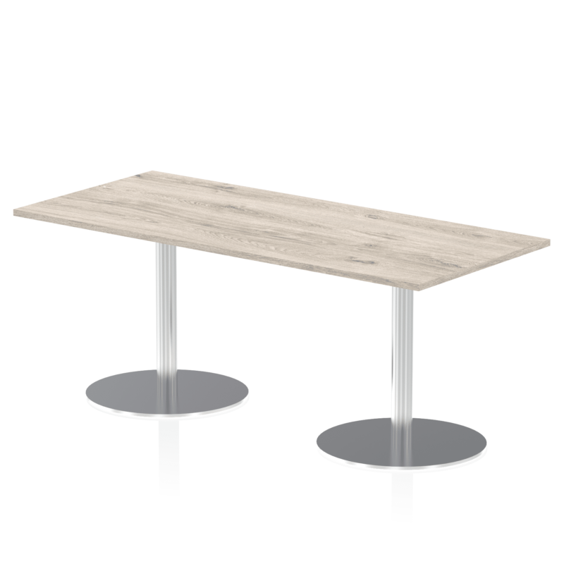Italia Rectangular Poseur Table Silver Leg - Image 42
