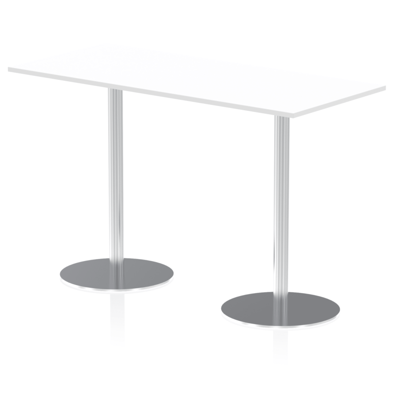 Italia Rectangular Poseur Table Silver Leg - Image 45