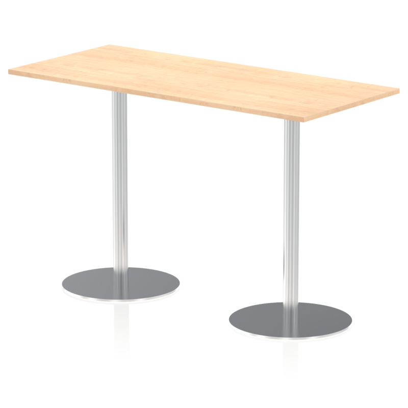 Italia Rectangular Poseur Table Silver Leg - Image 46