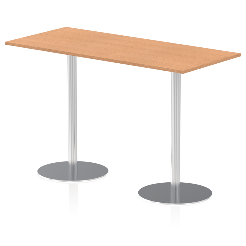 Italia Rectangular Poseur Table Silver Leg - Image 47