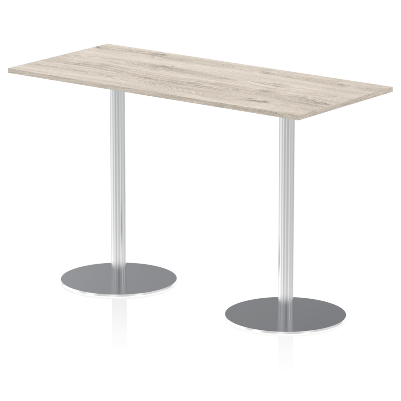 Italia Rectangular Poseur Table Silver Leg - Image 48