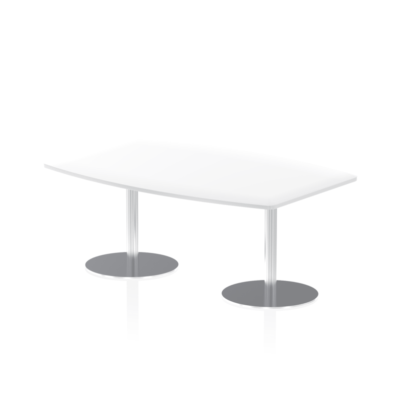 Italia High Gloss Boardroom Table Silver Leg - Image 2