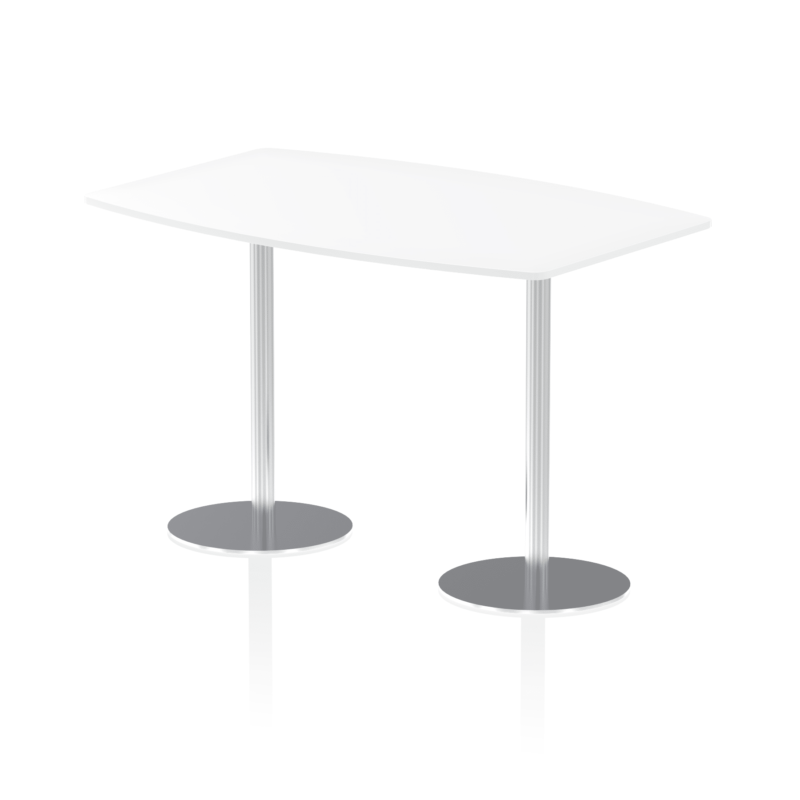 Italia High Gloss Boardroom Table Silver Leg - Image 4