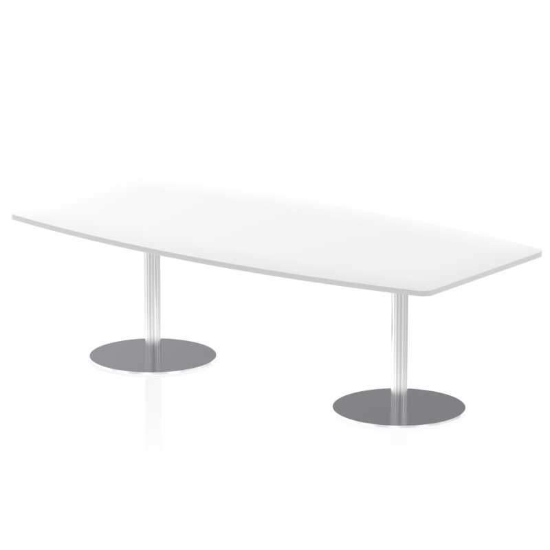 Italia High Gloss Boardroom Table Silver Leg - Image 6