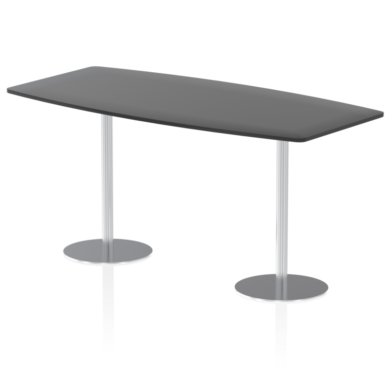 Italia High Gloss Boardroom Table Silver Leg - Image 7