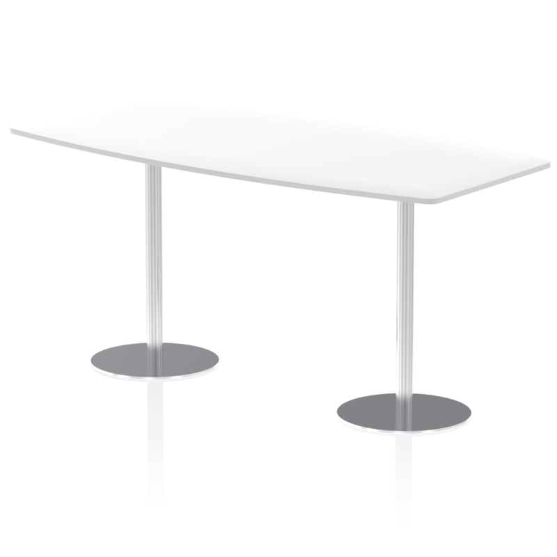 Italia High Gloss Boardroom Table Silver Leg - Image 8