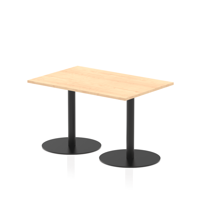 Italia Rectangular Poseur Table Black Leg - Image 4
