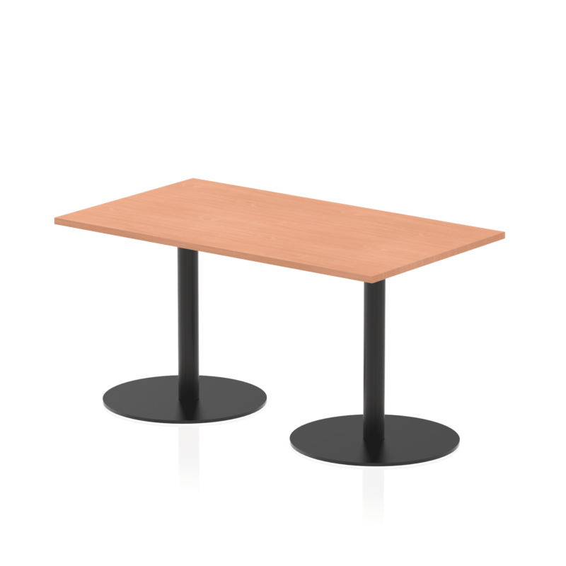 Italia Rectangular Poseur Table Black Leg - Image 13