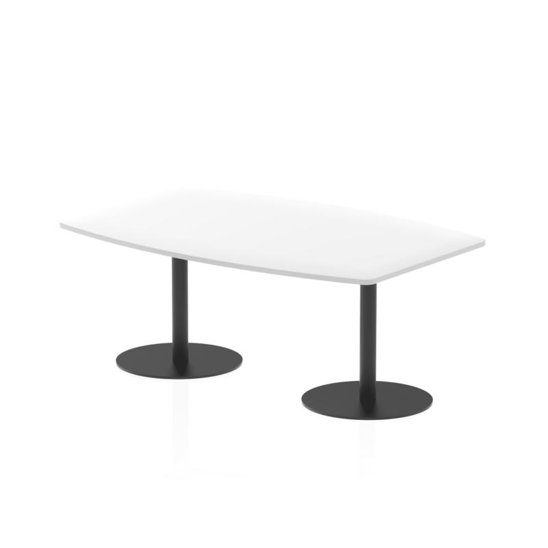 Italia High Gloss Boardroom Table Black Leg - Image 2
