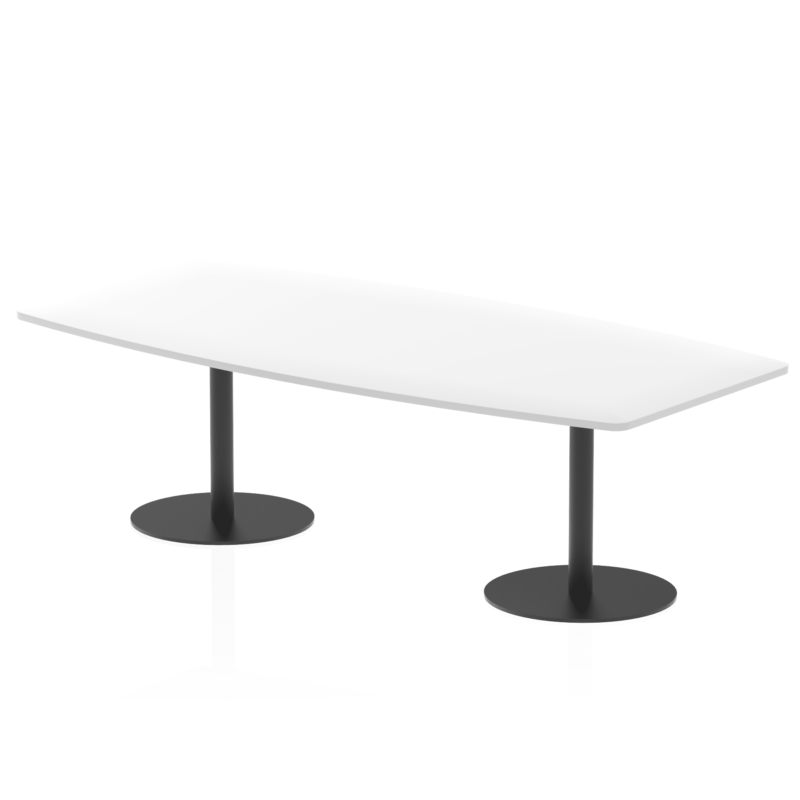 Italia High Gloss Boardroom Table Black Leg - Image 6