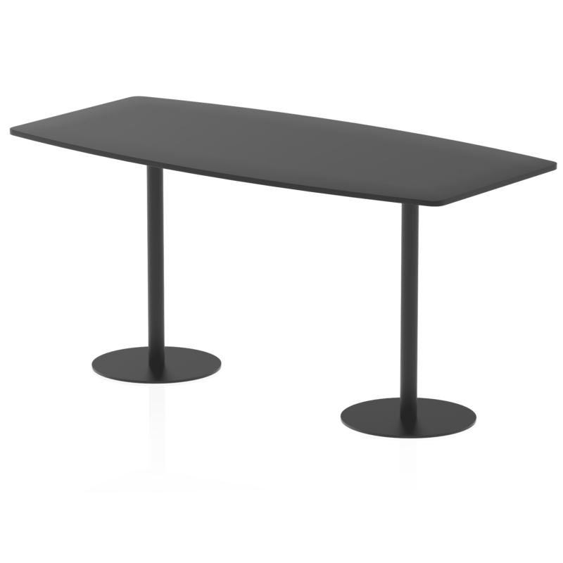 Italia High Gloss Boardroom Table Black Leg - Image 7