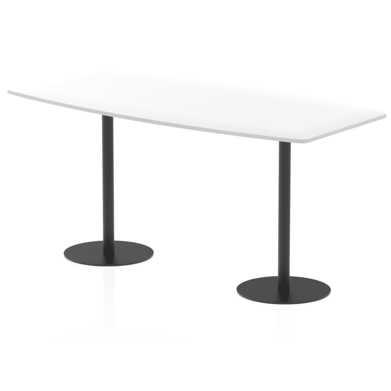 Italia High Gloss Boardroom Table Black Leg - Image 8