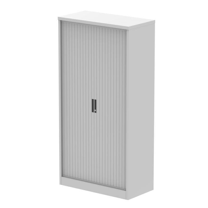 Qube Side Tambour Cupboard With Shelves - Image 4