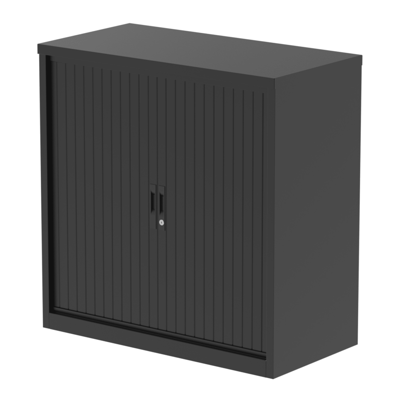 Qube Side Tambour Cupboard With Shelves - Image 2