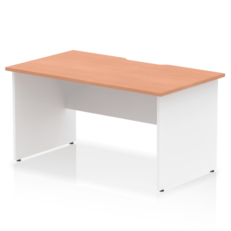 Impulse Scalloped Edge 1400mm Straight Desk Panel End Leg - Image 8