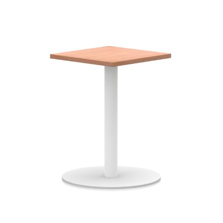 Italia Square Poseur Table White Leg