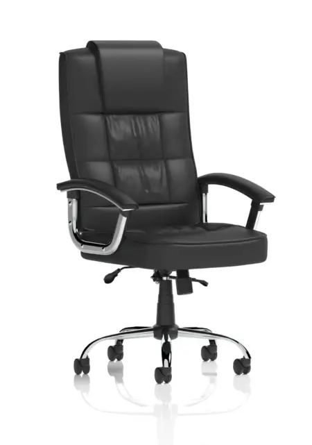 Moore Deluxe High Back Black Executive Office Chair with Arms