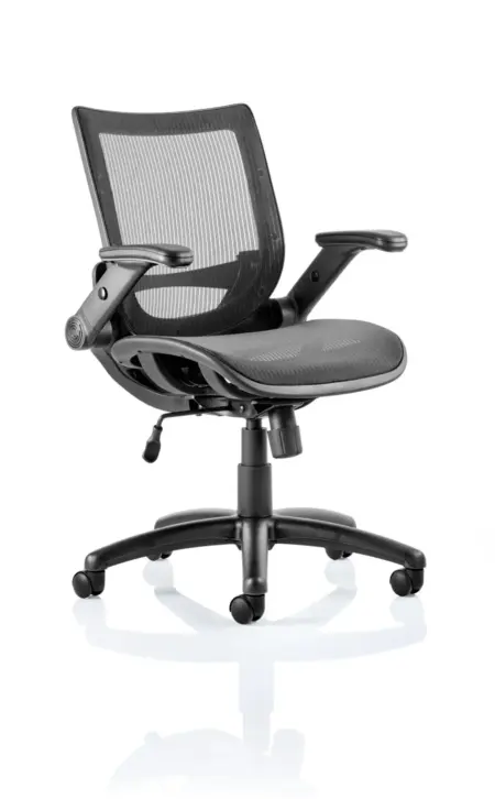 Fuller Medium Mesh Back Task Operator Office Chair with Folding Arms